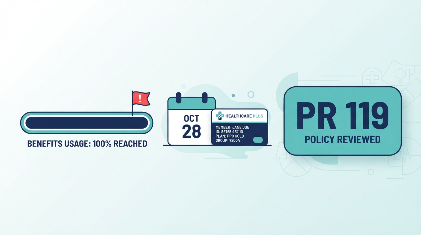 PR 119 Denial Code: Benefit Maximum Reached (and What to Do Next)