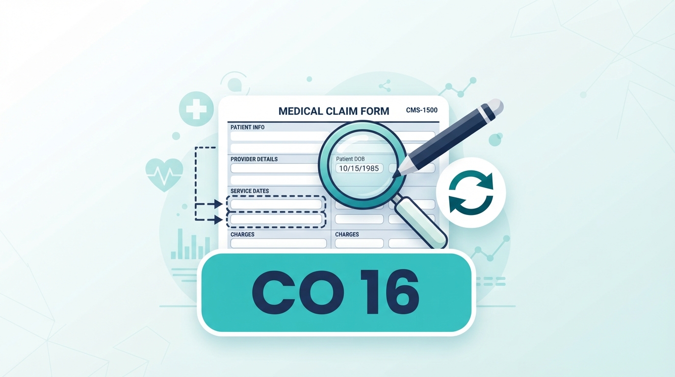 CO 16 Denial Code: Claim Lacks Information. How to Fix and Resubmit
